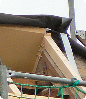 Aufdopplung Dach Holzfaser