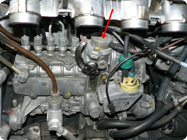 W124 200D 250D pneumatische Abstellvorrichtung