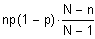 Hypergeometrische Verteilung Varianz