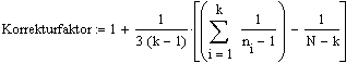 Bartlett Teststatistik