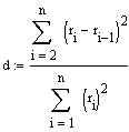 Durbin Watson Teststatistik