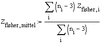 Mittelung Korrelationskoeffizient