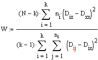 Levene Test Teststatistik