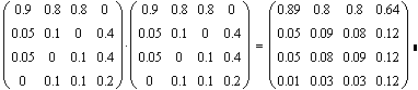 Markob bergangsmatrix Beispiel