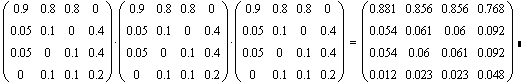 Markob bergangsmatrix Beispiel