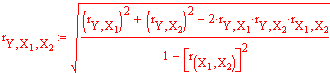 Multipler Korrelationskoeffizient Beispiel