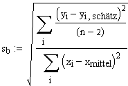 Standardfehler Steigung