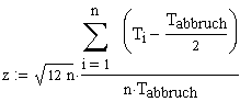 Laplace Schwerpunkttest  Teststatistik