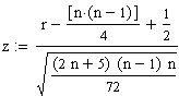 Reverse Arrangement Teststatistik