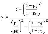 Operationscharakteristik sequentieller Binomialtest