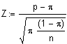 Transformierte Statistik Anteilswert