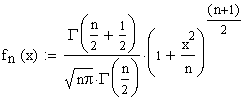 t-Verteilung Gamma