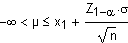 Vertrauensintervall Mittelwert einseitig oben Varianz bekannt