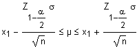 Vertrauensintervall Mittelwert zweiseitig Varianz bekannt