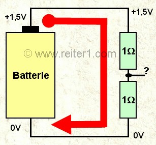 Spannungsteiler Batterie Widerstand