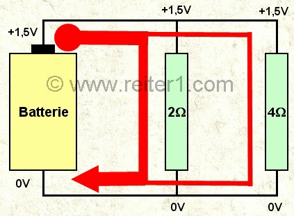 Parallelschaltung Widerstand Batterie