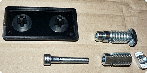 Automatikverbinder + Endkappe für Aluprofil 30 x 60